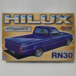 未組立 1/24 AOSHIMA HILUX LOWRIDER PICKUP TRUCK RN30 SINGLE CAB SHORT BODY ハイラックス ローライダー プラモデル ミニカー TOYOTA