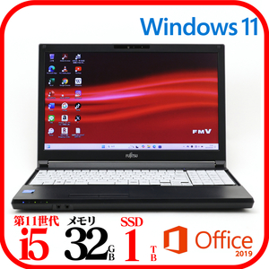 ★A5511G①★第11世代i5-1145G7★メモリ32GB★新品SSD1TB★Webカメラ★バッテリ良★Win11★Office★Bluetooth★0105