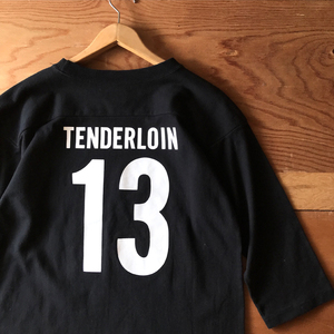 TENDERLOIN フットボール Tシャツ 黒 S ロンT カットソー トップス ナンバリング 13 テンダーロイン