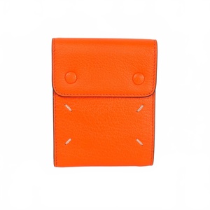 未使用品 メゾンマルジェラ Maison Margiela 22AW Bi-Fold Wallet 二つ折り財布 ウォレット レザー UNI オレンジ SA1UI0014 国内正規 メン