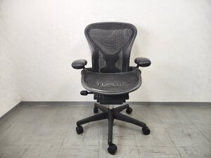 HermanMiller ハーマンミラー アーロンチェア クラシック Aサイズ オフィスチェア 事務椅子 可動肘