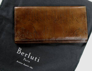 ベルルッテイ Berluti：本革 二つ折り 財布 ( レザー ウォレット サイフ )