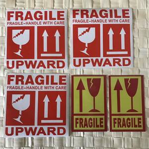 ステッカー5枚　FRAGILE/UPWARD