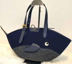 未使用級　アニヤ・ハインドマーチ　ANYA HINDMARCH　Small Whale Tote 　トートバッグ レザー ハンドバッグ 　クジラ　くじら　