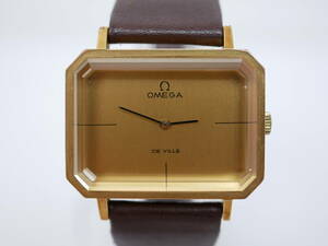 #6332 OMEGA Deville 511.0379 cal.625 オメガ デビル スクエア 手巻き腕時計 カットガラス 純正バンド、バックル