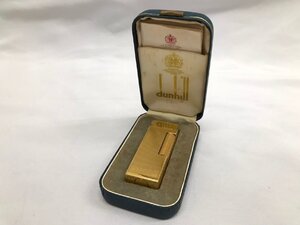 ◇◇着火未確認 dunhill ダンヒル ゴールド ローラー式 ガスライター 喫煙具 ヴィンテージ 説明書 ケース付◇◇S6768