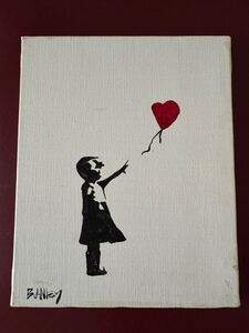 バンクシー シルクスクリーン Banksy Girl with Balloon 風船と少女