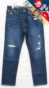 3P8427/未使用品 Abercrombie&Fitch ROLLAINS ダメージ加工デニムパンツ アバクロンビー フィッチ ジーンズ