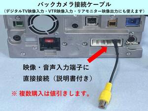 ★バックカメラケーブル【黄】 AVIC-MRZ90,MRZ85,MRZ77,MRZ07,MRZ66,MRZ06用 カロッツェリア