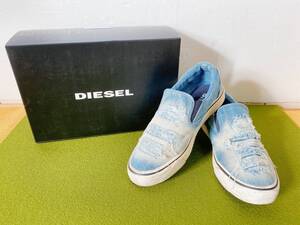 貴重　DIESEL　ディーゼル　スニーカー　スリッポン　VANSIS W　23cm　インディゴ　Y00970P0896T6067　箱あり　現状品