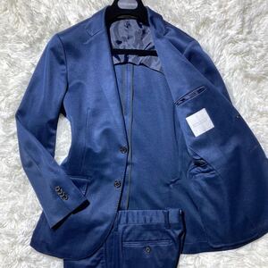 マッキントッシュ【圧倒的高級感!!!】MACKINTOSH TROTTER セットアップ スーツ トロッター ストレッチ 伸縮 M〜Lサイズ 38R 光沢ネイビー紺