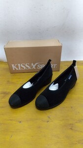 キサスポーツ KISSA SPORT ウェッジ パンプス 23.5cm/ブラック 黒