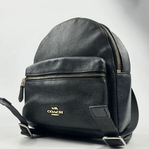 1円〜【入手困難品】 COACH コーチ ミニリュック バッグパック リュックサック 鞄 ブラック 黒 レザー 鞄 ビジネスバッグ 男女兼用