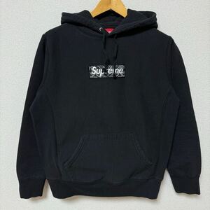 Supreme Bandana Box Logo Hooded Sweatshirt Black S 19aw 2019年 黒 ブラック バンダナ ボックスロゴ フーデッド スウェットシャツ