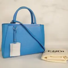 FENDI プチトゥージュール 2way ハンドバッグ ショルダー 水色 ブルー