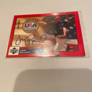 Jon Rauch 2000 UD USA A Touch of Gold auto /500