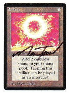 ●MTG● β ベータ 太陽の指輪 Sol Ring(英語 サイン)