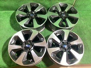 スバル純正 SJ系フォレスター 17インチアルミホイール 7J ＋48 5H PCD100 4本セット Q2-3 EM