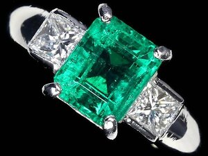 KG12010T【1円～】新品【RK宝石】≪Emerald≫ 抜群のテリ艶!! 極上エメラルド 大粒0.93ct 極上ダイヤモンド Pt900 高級リング ダイヤ