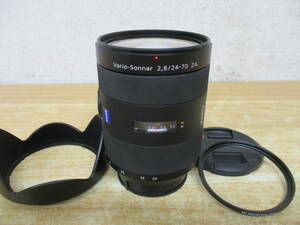 e9-2（SONY Vario-sonnar 2.8/24-70 ZA T* SSM ズームレンズ）Carl Zeiss カールツァイス ソニー 一眼カメラ用 動作未確認 ジャンク 現状品