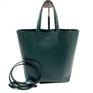 CELINE セリーヌ バーティカルカバ スモール ハンドバッグ ショルダー　2WAY モスグリーン