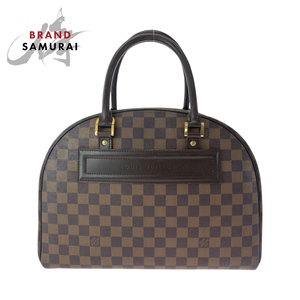 美品 LOUIS VUITTON ルイヴィトン ダミエ エベヌ ノリータ ブラウン ゴールド金具 PVC N41455 ハンドバッグ ボストンバッグ 410121