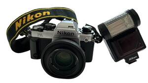 A70 105【ジャンク品】★Nikon ニコン FA 50mm 1:1.8 一眼レフカメラ ストロボ付き ビンテージ アンティーク カメラ 5222118★