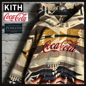 【激レア】KITH×コカコーラ×ペンドルトン☆ ネイティブ柄 パイル地パーカー