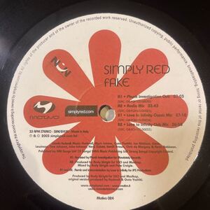 SIMPLY RED/FAKE/レコード/中古/DJ/CLUB