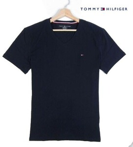 I木09356新品▼ トミーヒルフィガー Vネック 半袖カットソー 【 XL 】 半袖Tシャツ TOMMY HILFIGER ブランドロゴ Tシャツ 紺系