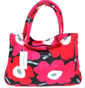 ★マリメッコ トートバッグ 花柄 レディース marimekko ウニッコ ブラック