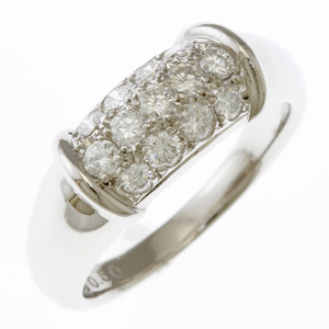 リング 指輪 11号 パヴェ Pt900プラチナ ダイヤモンド 0.50ct中古 美品