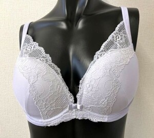 CR12426 IB⑥【特価】新品 訳あり ブラジャー B75 ラベンダー 花柄 レース リボン モールドカップ ストレッチ 華やか レディース