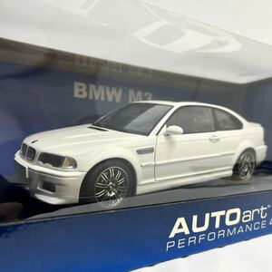 AUTOart 1/18 BMW M3 COUPE 2001 E46 Alpine White オートアート 3シリーズ クーペ アルピンホワイト Aa ミニカー モデルカー