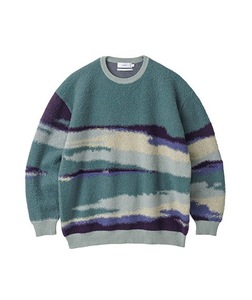 23aw Graphpaper MODEL : JACQUARD CREW NECK KNIT