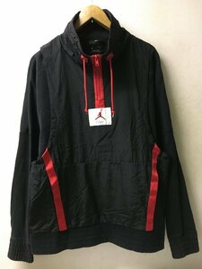 ◆国内正規 NIKE JORDAN ジョーダン UNION ユニオン NRG AS 1/2 ZIP ハーフジップ ナイロンジャケット 黒赤 袖スウェット AH3409-010