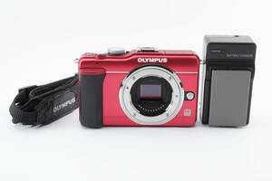 美品 オリンパス ミラーレス一眼カメラ ボディ E-Pl1 シャッター数549 レッド Olympus 591