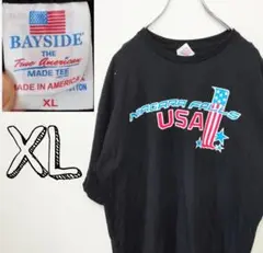 アメリカ製　古着　bayside Tシャツ　半袖　XL　ブラック