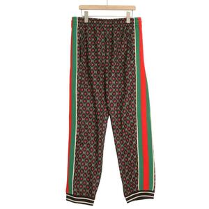 グッチ GUCCI GGスター ジャージ トラック パンツ イージー ジョガー ロゴ ウェブ シェリー ライン XS ブラック 575735 メンズ