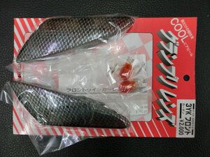 未使用 南海部品 NANKAI ヤマハ YAMAHA ジョグ JOG 3YK グランプリレンズ フロントウィンカー カーボン 410-00012 管理No.41125