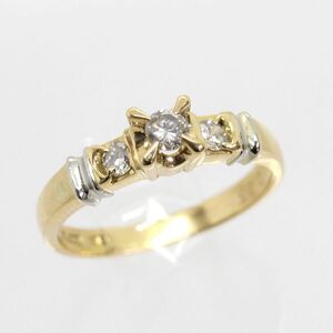 ◎中古美品◎１８金，プラチナ　ダイヤ　0.25ct　リング　11号