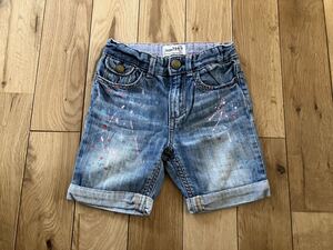 女の子 ベビーギャップ デニムハーフパンツ ペイント加工 95センチ