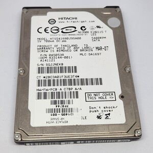 (025)HITACHI 80GB/SATA/5400rpm HTS541680J9SA00　中古品　ジャンク品