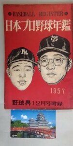 稲尾・中西・関口・豊田・三原監督西鉄ライオンズ　「日本プロ野球年鑑」　1957年　野球界　12月付録　　　