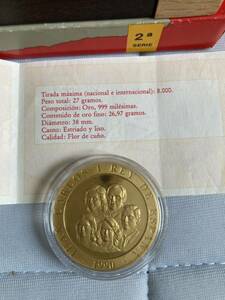 1992 バルセロナオリンピック記念　27g 金貨　80,000 Pesetas