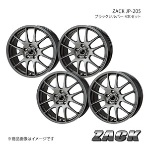 ZACK JP-205 ランエボ10 CZ4A 2007/10～2015/9 /RS 16インチ車輌 ホイール4本セット【16×6.5J 5-114.3 +38 ブラックシルバー】