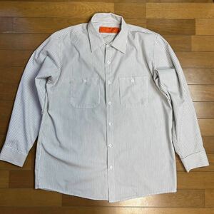 RED KAP レッドキャップ 長袖シャツ 古着 ストライプシャツ ビンテージ アメカジ Shirt L-RG