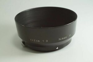 qRBフ067【送料無料 外観 並品 使用可能】Nikon f=5cm 1：2 （小文字「Ｆ」刻印） ニコンAuto 50mm F2用 5cm F2用 メタルフード