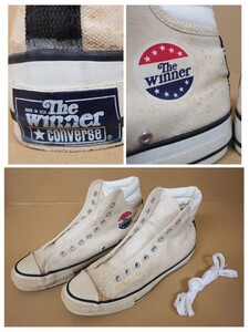 1970年代アメリカ製★CONVERSE WINNER HI WHITE ★コンバース ウィナー 白 USA製 USED★70