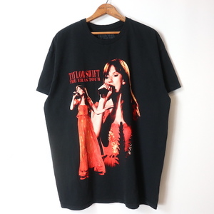 テイラー スウィフト ザ・エラス ツアー プリント 半袖 Tシャツ(メンズ XL)ブラック TAYLOR SWIFT THE ERAS TOUR